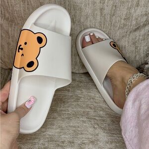 White Bear Slide Sandals